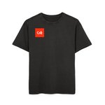 Red Square Logo Tee | Acid Wash Oversize T-Shirt